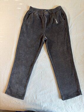 Fashion Nova Straight Ashwood Cord Pant – Size L – Grey – New